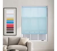 Made To Measure Daylight Roller Blind With Chrome Round Eyelets By Furnished - Duck Egg (W)90Cm X (L)210Cm