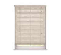 Made to Measure Fine Wood Venetian Blind with Strings - Natural Oak | Custom Made 50mm Fine Grain Faux Wood Venetian Blind with Strings. Up to 90cm width x up to 180cm drop. Moisture Resistant.