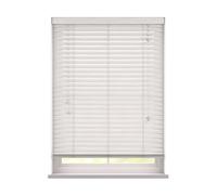 Made to Measure Fine Wood Venetian Blind with Strings - White Oak | Custom Made 50mm Fine Grain Faux Wood Venetian Blind with Strings. Up to 90cm width x up to 180cm drop. Moisture Resistant.