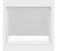 Made To Measure Light Grey Blackout Roller Blinds Thermal Blackout Material Metal Brackets & FIttings 25mm Roller Tube Easy Fit Child Safe Bedroom Office150cm Width x 160cm Length