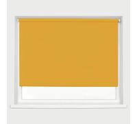 Made To Measure Ochre Blackout Roller Blinds Thermal Blackout Material Metal Brackets & FIttings 25mm Roller Tube Easy Fit Child Safe Bedroom Office90cm Width x 160cm Length