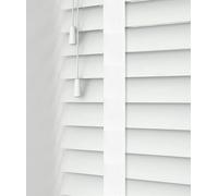 Made To Measure Real Wood Venetian Blind [Dark Grey, 45cm Width x 120cm Drop, Tape]