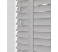 Made To Measure Real Wood Venetian Blind [Grey, 60cm Width x 120cm Drop, Tape]