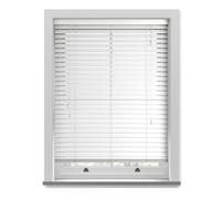 Made to Measure Smooth Faux Wood Venetian Blind with Strings - Serene | Custom made 50mm smooth faux wood Venetian blind with strings. Serene finish. 35-60cm width x up to 180cm drop