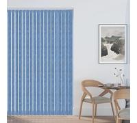 Made to Measure Vertical Blind Replacement Slats - 89mm Wide Polyester Fabric Louvres - California - Colour Options - With Top Hangers, Weights & Chains (Sky)