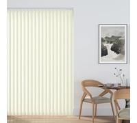 Made to Measure Vertical Blind Replacement Slats - 89mm Wide Polyester Fabric Louvres - Cloud - Colour Options - With Top Hangers, Weights & Chains (Cream)