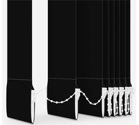 MADE TO MEASURE VERTICAL BLIND REPLACEMENT SLATS LOUVRES by Homesmart Blinds - 89mm 3.5" - FULL RANGE (DIM OUT) (Plain Black)