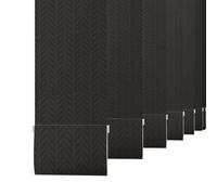 MADE TO MEASURE VERTICAL BLIND REPLACEMENT SLATS LOUVRES by Homesmart Blinds - 89mm 3.5" - FULL RANGE (DIM OUT) (Feather Weave Black)