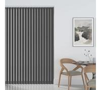 Made to Measure Vertical Blind Slats 89mm Wide - Blackout Fabric Cairo - Thermal Light Blocking - Replacement Louvres with Hangers, Weights & Chains - Multiple Colours (Grey)