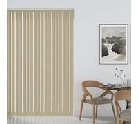 Made to Measure Vertical Blind Slats 89mm Wide - Blackout Fabric Rita - Thermal Light Blocking - Replacement Louvres with Hangers, Weights & Chains - Multiple Colours (Cream)