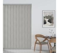 Made to Measure Vertical Blind Slats 89mm Wide - Blackout Fabric Rita - Thermal Light Blocking - Replacement Louvres with Hangers, Weights & Chains - Multiple Colours (Grey)