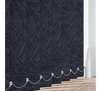Made to Measure Waterproof Vertical Blinds Slats - PVC Fabric Blackout Replacement Louvres 3.5" (89mm) Wide - Havana Black -With Hangers, Weight & Chains Or Chainless Weights -Easy Fit (Havana Black)