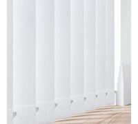 Made to Measure Waterproof Vertical Blinds Slats - PVC Fabric Blackout Replacement Louvres 3.5" (89mm) Wide - Aqualush White - With Hangers, Weight & Chains Or Chainless Weights - Easy Fit (White)