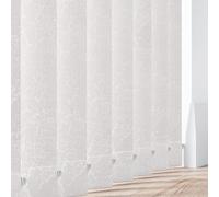Made to Measure Waterproof Vertical Blinds Slats - PVC Fabric Blackout Replacement Louvres 3.5" (89mm) Wide - Lahore White -With Hangers, Weight & Chains Or Chainless Weights -Easy Fit (Lahore White)