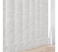 Made to Measure Waterproof Vertical Blinds Slats - PVC Fabric Blackout Replacement Louvres 3.5" (89mm) Wide -Havana White -With Hangers, Weight & Chains Or Chainless Weights - Easy Fit (Havana White)