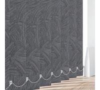 Made to Measure Waterproof Vertical Blinds Slats - PVC Fabric Blackout Replacement Louvres 3.5" (89mm) Wide - Havana Grey -With Hangers, Weight & Chains Or Chainless Weights -Easy Fit (Havana Grey)