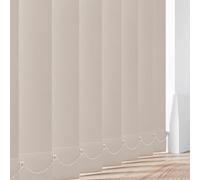 Made to Measure Waterproof Vertical Blinds Slats - PVC Fabric Blackout Replacement Louvres 3.5" (89mm) Wide - Aqualush Beige- With Hangers, Weight & Chains Or Chainless Weights - Easy Fit (Beige)