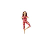 Made to Move Doll, Curvy, with 22 Flexible Joints & Long Straight Red Hair Wearing Athleisure-wear for Kids 3 to 7 Years Old,Pink,red,yellow