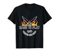 Made to Play with Knives and Fire Funny Culinary Chef Cooker T-Shirt