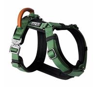 MADE TO ROAM Premium Explorer Harness - Y-Shaped Dog Harness with Adjustable Durable Nylon, Soft Padding, Metal Buckles and Leather Handle for Small, Medium, Large Dogs (Oregon Haze, Size 2)