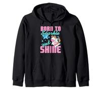 Made to Sparkle and Shine Magical Unicorn Kawaii Fun Zip Hoodie