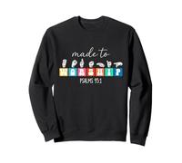 Made To Worship ASL American Sign Language Christian Faith Sweatshirt