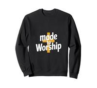 Made To Worship Christian Cross Faith Praise Jesus Sweatshirt