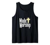 Made to Worship Christian Cross Faith Praise Tank Top