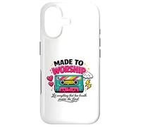 Made To Worship Christian Faith Cassette Design Case for iPhone 17