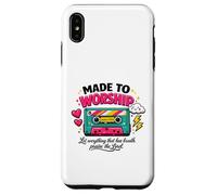 Made To Worship Christian Faith Cassette Design Case for iPhone XS Max