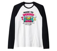 Made to Worship Christian Faith Cassette Design Raglan Baseball Tee