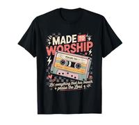 Made to Worship Psalm 150:1 Retro Cassette Worship T-Shirt