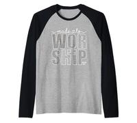 Made to Worship Psalm 95 1 Christian Bible Verse Raglan Baseball Tee