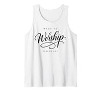 Made to Worship Psalms 95:1 Scripture Faith Inspirational Tank Top