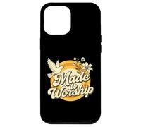 Made To Worship Retro Floral Christian Bible Verse Case for iPhone 12 Pro Max