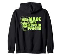 Made With Recycled Parts a Transplant Recipient Halloween Zip Hoodie