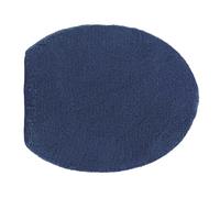 Madeals Microfiber Toilet Lid Cover Soft and Absorbent, Comfortable Bathroom Microfiber Toilet Lid Cover Seat Fits Most Size Toilet Lids for Navy Blue