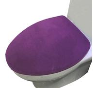 Madeals Microfiber Toilet Lid Cover Soft and Absorbent, Comfortable Bathroom Toilet Lid Cover Seat Fits Most Size Toilet Lids for Purple