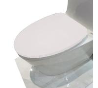 Madeals Microfiber Toilet Lid Cover Soft and Absorbent, Comfortable Bathroom Toilet Lid Cover Seat Fits Most Size Toilet Lids for White