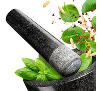madeco Granite Pestle 16 cm Black Polished for Mortar Spices, Herbs, Nuts Grinding