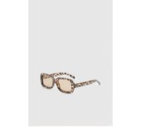Madein Women's Green Rounded Rectangular Sunglasses in Brown Madein Brown One Size