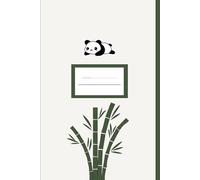 MadeinLuna | Panda | Green and Beige Notebook: Striped Notebook, Creative Writing & Note Taking, 120 Pages, Paperback Cover, 6" x 9"