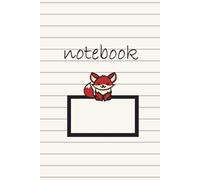 MadeinLuna | Tiny Red Notebook: Classic Striped Notebook, Creative Writing Journal, 6x9 College Ruled, 120 Pages, Soft Cover