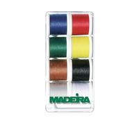 Madeira 8016 Aerofil No. 35 Sewing Thread Box with 8 Bobbins of 100 m Each Extra Strong