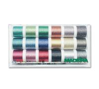 Madeira 8020 Clear Box: Metallic: Supertwist: 18 x 200m: Spools, Multi