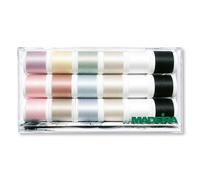 Madeira 8031 Cotona No.80 Embroidery Box with 18 Bobbins of 200 m Each