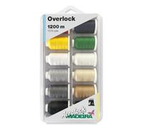 Madeira Aerolock 125 Polyester Overlocking Sewing Thread, 12 x 1200m, Case Assortment, 8098