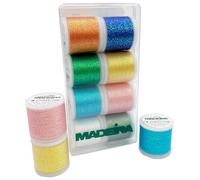 Madeira 'Opal' 8010 Embroidery Box with 8 Metallic Bobbins of 200 m Each