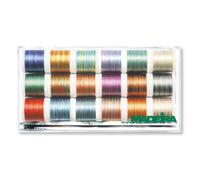 Madeira C/BOX POLYNEON ASTRO - Clear Box: Polyneon No.40 Multicolour: 18 x 400m: Spools Madeira Multicolor