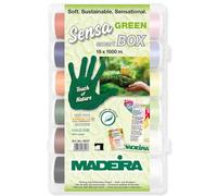 Madeira Garne Assortment Box - Sensa Green 40 Thread, 18 x 1100 Yards, Polyester